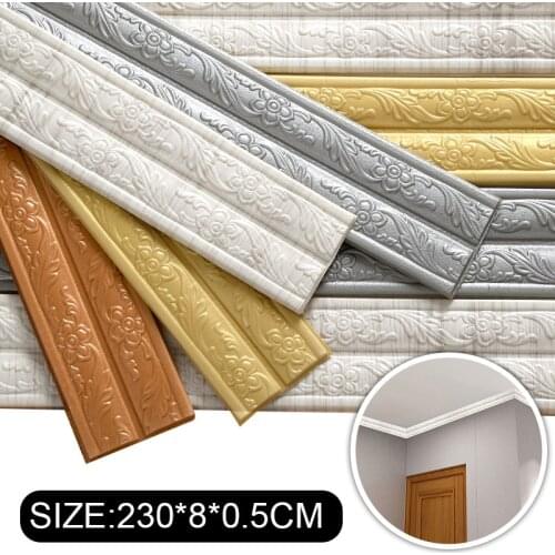 Ceiling decorative strip self-adhesive top corner line waist line table side floor gap sticker waterproof wall sticker for kids