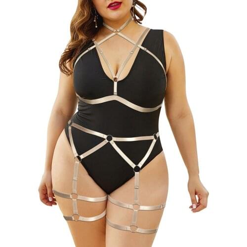 Exotic Costumes Erotic Accessories Belt Busty Woman Plus Size Goth Sexy Cage Bra Breast Harness Elastic Bondage Fetish Lingerie