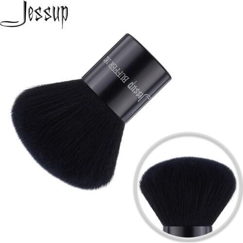 Jessup Single Makeup Brush BUFFER High Quality Professional Fiber Hair Powder Face Brush Black-Silver Wholesale 1pcs-182