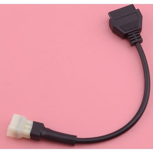 Diagnostic Scanner Cable Wire Plug Connector Adapter Motorcycle Fit For Kawasaki 6 Pin To OBD2 16 Pin