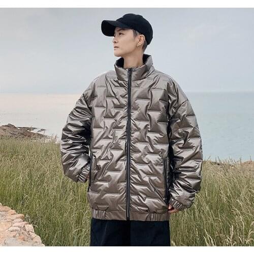 Korean Winter Bright Face MenS Jacket Large 8Xl Down 2021 New Trend Thickened Cotton Youth Handsome Coat