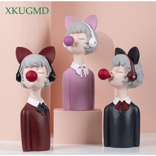Creative Resin Nordic Bubble Candy Girl Decoration Desktop Living Room Newlyweds Wedding Home Decorat Ornaments