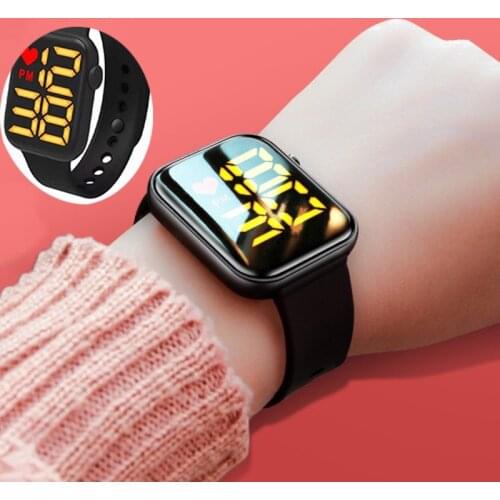 Square Electronic Watch Touch LED Electronic Watch Big Digital Simple Life Waterproof Bracelet Watch Couple Student