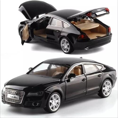 1: 32 car model A7 alloy car model sound and light return force car childrens toys childrens toys Christmas and new years