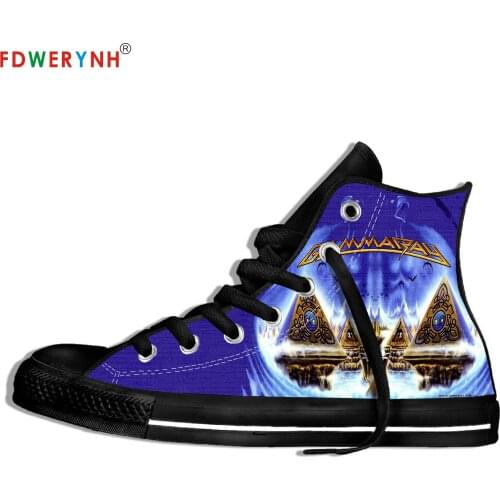 Mens Casual Shoes Black Gamma Ray Band Most Influential Metal Bands Of All Time Fashion Cool Street Breathable Canvas Shoes