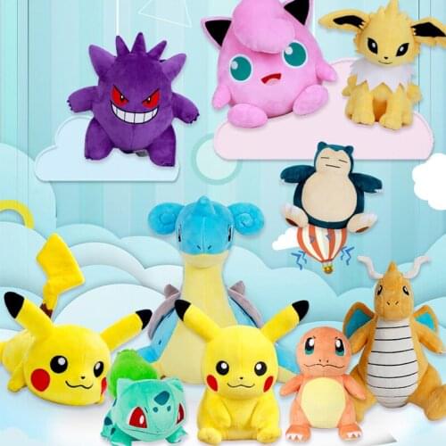 Pokemon Stuffed Plush Toys 20/25CM Kawaii Pikachu Jenny Turtle Anime Cartoon Plush Doll Kids Birthday Christmas Gift For Kids