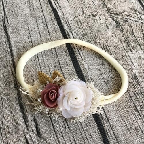 Fall Autumn Flower Skinny Headband