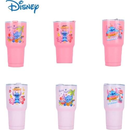 Disney Stitch Outdoor Leisure Sports Casual Cup Student Stainless Steel Cartoon Anime Cup Cute Business Office Gift Cup Gift