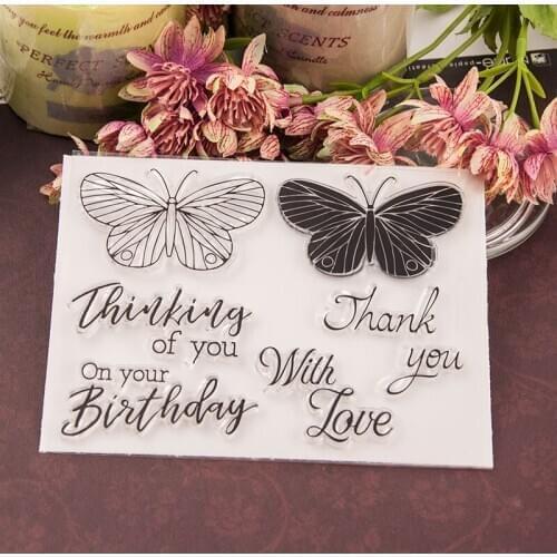 Butterfly Clear Stamp for DIY Scrapbooking/Card Making/Kids Fun Decoration Supplies A2051