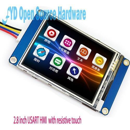 2.8 inch USART HMI 320* 240 TFT touch LCD module serial drive with resistive touch