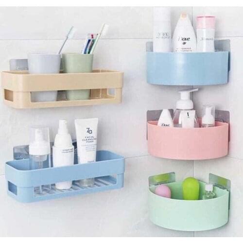 Punch-free Toilet Storage Basket Rack Wall Hanging Bathroom Wall Rack Bedroom Shelf Organizer Space Saving Bathroom Organizer