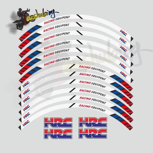 Motorcycle wheel frame stickers reflective for any 17 inch motorcycle fit forhrc logo ktmdukeS1000RR