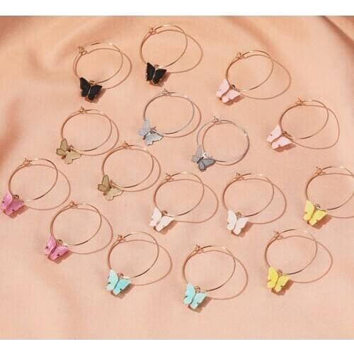 New Fashion Women Butterfly Drop Earrings Animal Sweet Colorful Acrylic Earrings 2020 Statement Girls Party Jewelry Gift
