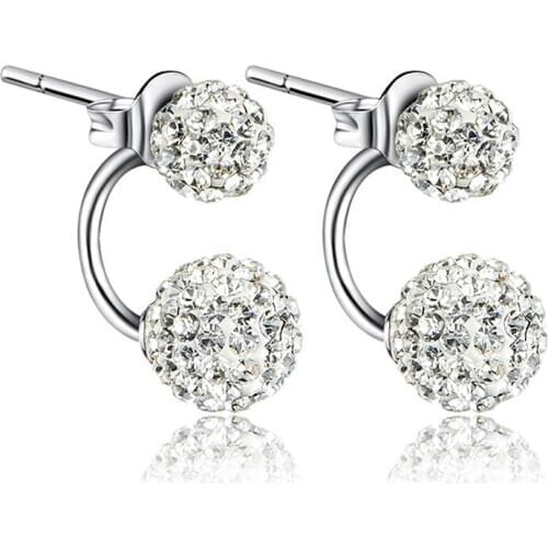 2020 Women Korean Crystal Ball Earrings Anti Allergy Multicolor Multiple Wearing Modes Ball Earrings Fashion Boho Jewelry Gift