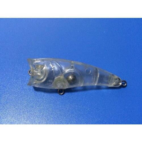 1pcs Unpainted Popper Hardbait Fishing Lure Body 2 1/2 Inch 1/5 Oz Blank lures JS#56