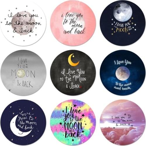 I Love You To The Moon And Back Icons Pins Badge Decoration Brooches Metal Badges For Backpack Decoration