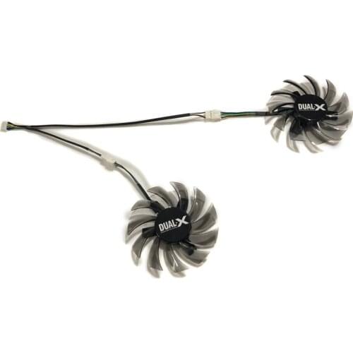 2PCS Graphics Card Fan 75MM 0.35A 4Pin VGA Cards Cooler For ZOTAC GTX660Ti-2GD5 GTX650Ti Boost Video card cooling