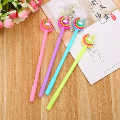 20 PCs Flamingo Gel Pens Set Creative Cartoon Student Neutral Pen Cute Swan Office Signature Pen Creative Stationery Wholesale