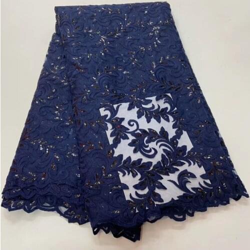 2021 latest Nigeria sequined lace fabric high quality African lace fabric wedding French tulle lace fabric R39821