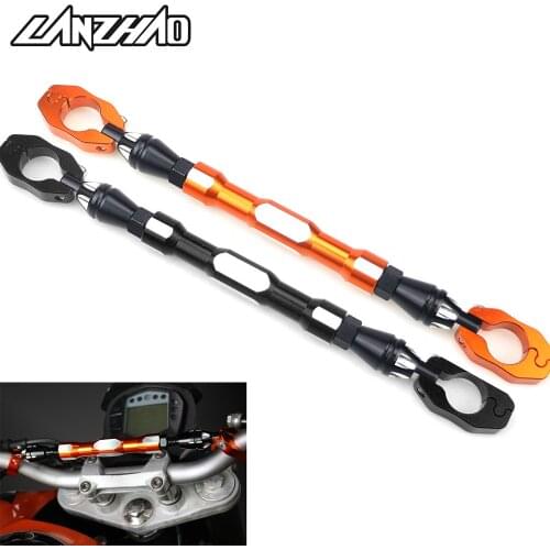 7/8" 22mm Motorcycle Rebar Extendable Handlebar Balance Bar Orange Black Universal for KTM Duke 125 200 250 390 690 2017 2018
