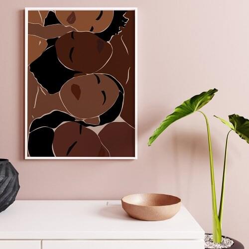 Africa Boho Queen Black Woman Girl Nordic Poster And Print Wall Art Abstract Fashion Canvas Painting Pictures For Living Room De