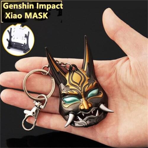 Anime Game Genshin Impact COSPLAY XIAO Mask Gods Eye Luminous Metal Pendant Hanging Buckle Birthday Christmas Gift
