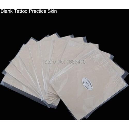 Free shipping 10pcs 20 x 15cm Blank Tattoo Practice Skin Sheet for Needle Machine Supply Kit Plain
