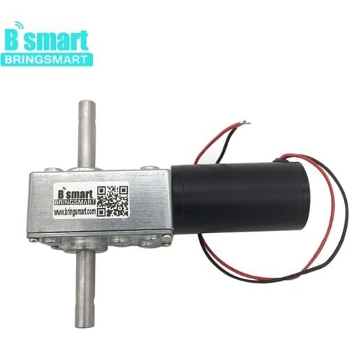 Bringsmart 5840-31zy DC 12V Volt Gear Motor Double Shaft Long 33MM Reverse Gearbox All Metal Gears 12-470RPM Speed Motor 24V