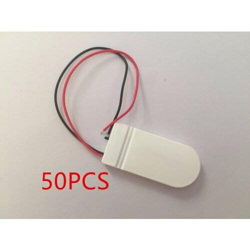 50pcs Hold 2x CR2032 Button Coin Cell Battery Holder Case Storage white Box 6V Wire Lead ON/OFF Switch
