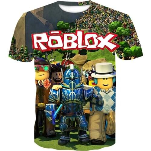 2021 Robloxing kid T-shirt Boys Game Sports T-shirt Child Cartoon Short sleeve top 3D Printing Casual Street Harajuku Clothes