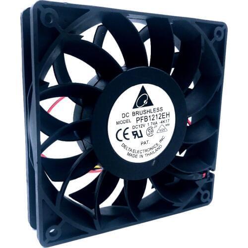For delta FFB1212EH=PFB1212EH 12V 1.74A 12CM 12025 dual ball bearing fan violence for 120*120*25mm For molex 4D connector