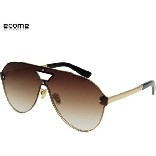Eoome Designer Sunglasses Men Wind Goggle Lens High Quality Luxury Brand Sun Glasses Pilot Roun retro Oculos de sol Ma With case