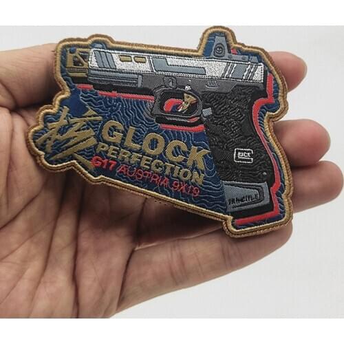GLOCK PERFECTION G34 Embroidery Patch CS Personality Tactical Badge Military DIY Armband For Jacket Backpack Ornament Sticker