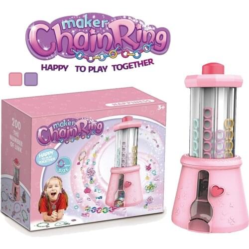 DIY Woven Bracelet Toys Hundred Beads Woven Chain Ring Making Machine Girls Dress Up Toys