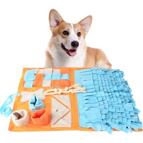 Dog Snuffle Mat Puzzle Toys Increase IQ Slow Dispensing Feeder Pet Cat Puppy Training Games FeedingFeeding Food Intelligence Toy