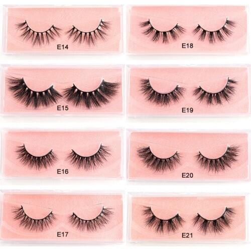 Mink Eyelash Natural False Eyelashes Fake Soft Makeup 3D Mink Lashes Full Strip Eyelash for Beauty E02
