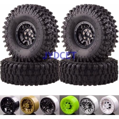 617-7037 Rock Crawler Beadlock Wheel Rims 120mm Super Swamper Tyre For 1/10 RC Off-Road CC01 D90 SCX10 HSP Himoto Redcat Racing