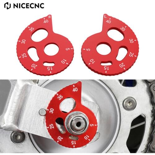 NICECNC Motorcycle Red Chain Adjuster Regulator Kit For Honda XR650L XR 650L 1993-2020 Aluminum Rear Left Right Chain Adjuster