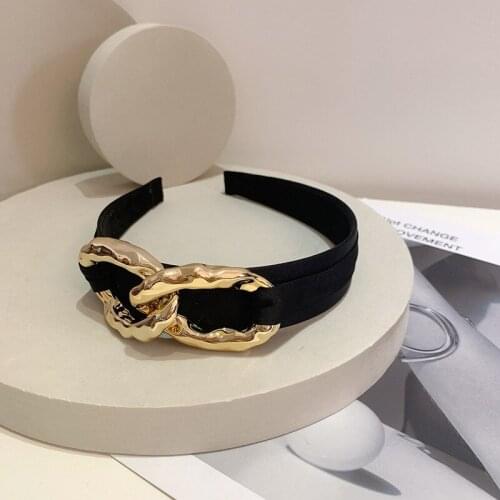 Exaggerated Irregular Gold Circle Hair Bands for Women Personality Hair Accessories Girls Cool Headband Hair Accessories