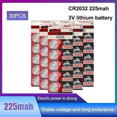 30 PC For maxell CR2032 battery 3V Lithium Batteries BR2032 DL2032 ECR2032 CR 2032 Button Coin Battery For Watch Car Remote Key