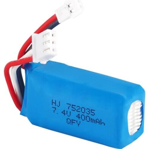 7.4V 400mAh 752035 Lipo Battery For RC DM007 Airplane Quadcopter Drone Helicopter Toy Spare Parts 2s 7.4V Lithium Battery XH2.54