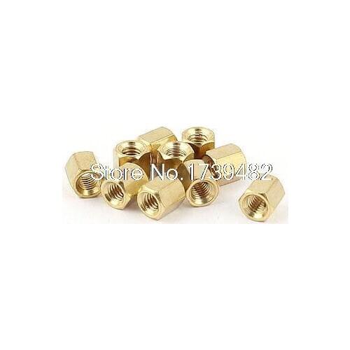 M3 x 5mm Female/Female Thread Brass Hex Standoff PCB Pillar Spacer 10pcs