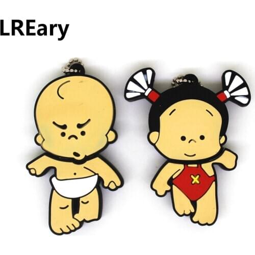 Little boy and girl memoria stick pendrive Cartoon kid 128gb 4gb 8gb 16gb pen drive 32gb 64gb lovely USB 2.0 Flash Drive u disk