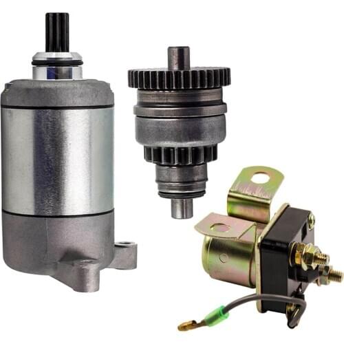 Starter Drive & Relay Solenoid for Polaris 335 400 450 500 ATV 3085521 3090188