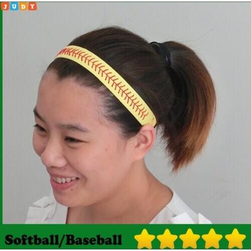 Authentic Softball Stitch Leather Headband