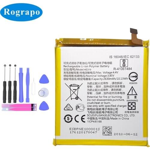 Original 2630mAh HE319 Mobile Phone Battery For Nokia 3 2017 TA-1020 TA-1028 TA-1032 TA-1038 With Tools