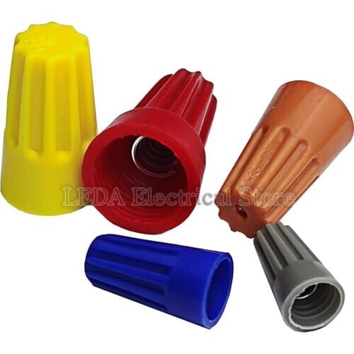 25Pcs P1 P2 P3 P4 P6 colorful Electrical Wire Twist Connectors Assorted Wire Twist Nut Connector Terminals Cap Rotating Kit