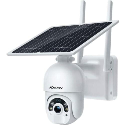 Solar Security Camera 1080P Outdoor Wireless WiFi PTZ Surveillance Camera Color Night Vision Tow-way Audio PIR Motion Detection