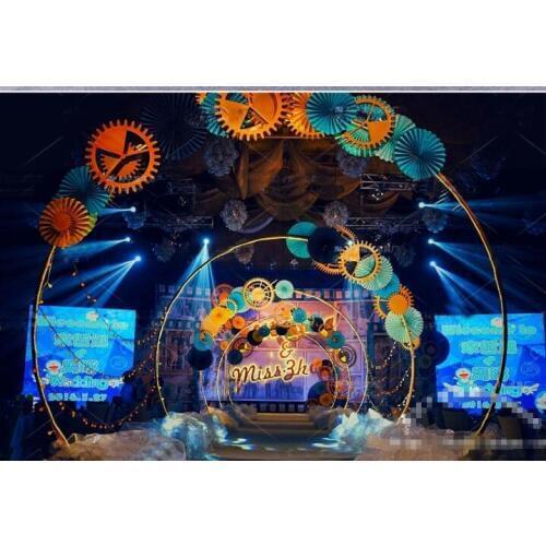 New wedding props, wrought iron arches, flower stands, catwalk decorations, Mori wedding arrangemnet decorative circular arches