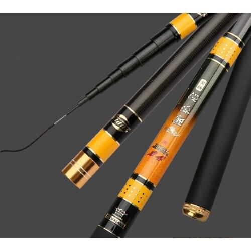 3.6m /4.5m /5.4m /6.3m /7.2m High Carbon Fiber Fishing Rod Pole Stream Hand Rod Super Light Hard Telescopic Rod Stick B500